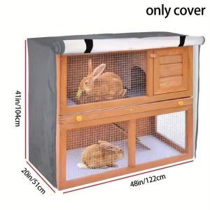 1pièce Housse de cage à lapin double couche - Enclos extérieur en polyester durable pour animaux de compagnie avec maille g CLAPIER