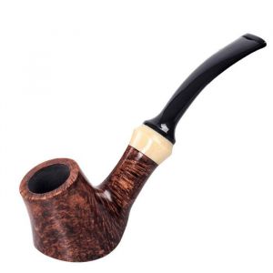CONFO® Pipe à tabac Pipe faite à la main en bois de bruyère Pipe spéciale tabac 9MM tuyau filtre charbon actif tuyau Portable