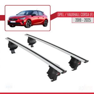 Barres de toit - ACE-4 - Compatible Opel Corsa (F) 2019-2024 - Aluminium - Charge utile < 300 kg - Gris