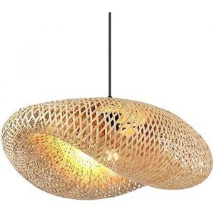 Lustre - suspension Barcelona led Lampe suspendue en osier avec culot E27 VIMET 60cm