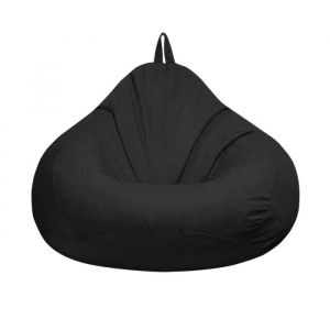 Pouf Poire Adulte 100x120cm sans Remplissage - Housse de Pouf Poire - Enfants Fauteuils Poire Salon - Housse Pouf Portable - Noir