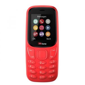 TTfone TT170 Téléphone Mobile Débloqué à Fonctions Simples avec Écran de 1,8 Pouces (Red)