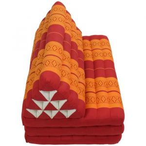 Coussin Tha&iuml;landais Triangulaire Matelas 3 Parties XXXL 90x190 cm - Fine Asianliving - Orange
