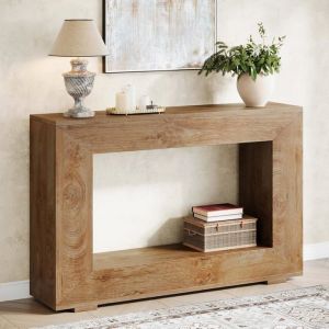 Tribesigns Table Console Table dentrée120 x 30 x 83.5cmTable dappoint avec Espace de Rangement dans lentrée pour EntréeBeige