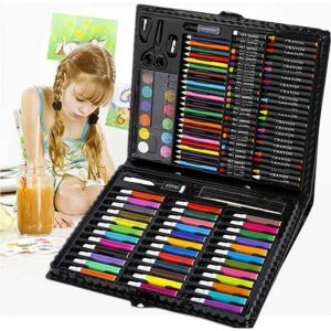 150PCS Malette Dessin - Crayons de Couleur - Set de Peinture Comprend Pastels à Lhuile-Mini Crayons de Couleur-pour Enfant