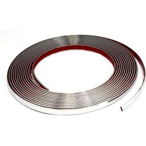 RUBAN BANDE CHROME 8 METRE AVEC ADHESIF PUISSANT - LARGEUR 5MM