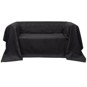 8650TOP CHOIX- Housse de Canapé clic-clac Houss Housse de canapé Micro-suède Anthracite 140x210 cm Taille:140 x 210 cm