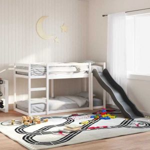 &Mode Lit superpos&eacute;/2 Personnes - BEWI - Structure de lit Adulte/enfant - avec toboggan et &eacute;chelle sans matelas - 80x200cm 828620