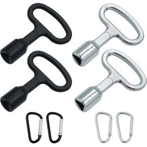4 pcs 9MM Clef Triangle Triangulaire Métal Clé Triangle Poubelle Cle Triangulaire Cle Triangle Clé Armoire Electrique pour Boîte
