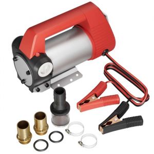 WilTec Pompe à Fuel ou Gasoil bio Autoaspirante 12V/160W 40l/min Mobile - 50769