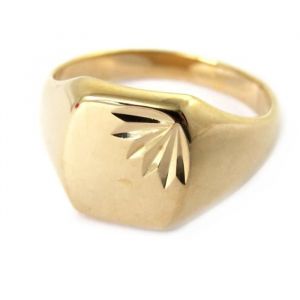 Chevalière Plaqué Or - LES TRESORS DE LILY - Charles - Homme - Jaune - Dimensions 11x11 mm