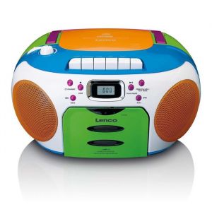 Lenco SCD-971 - Radio portable Lecteur CD et cassette enfants - Multi couleur