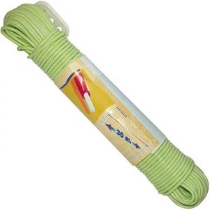 Corde &agrave; linge + tendeur - 30 m - coloris assortis
