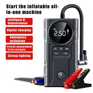 Booster Batterie Voiture 1800A Jump Starter 12V D&eacute;marrage de Voiture avec Port de Charge USB Lampe &agrave; LED HD &Eacute;cran Large