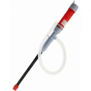 Rouge Electrique Pompe &agrave; Siphon de Transfert Batterie Liquide leau Pompe &agrave; Piles Tuyau de Siphon Essence Gaz Carburant Pompe