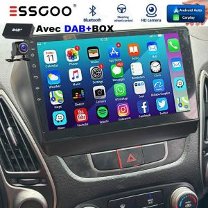 Autoradio Android pour Hyundai Tucson ix35 - ESSGOO - 9 pouces - CarPlay - Android Auto - GPS int&eacute;gr&eacute; - Bluetooth 4.1