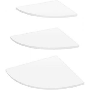 &Eacute;tag&egrave;re murale dangle flottante blanche &agrave; 3 niveaux poids maximal 5 kg parfaite pour d&eacute;coration bureau ou maison