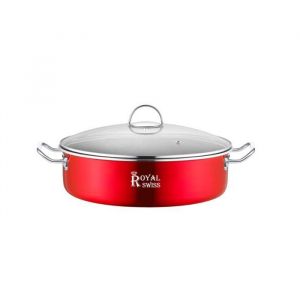 Set marmite Large 40cm à induction avec revêtement antiadhésif et couvercle en verre