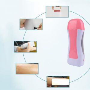Shipenophy Chauffe cire roll on électrique chauffe-cire pour épilation cire chauffante pour peau sensible prise EU rose 220V