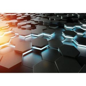 Papier Peint Panoramique Intiss&eacute; Enfant Hexagone Gar&ccedil;on Gaming 416x254 cm Chambre Photo Non Tiss&eacute; Muraux Trompe loeil