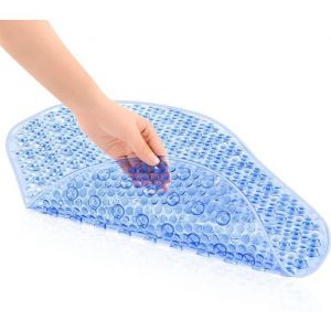 TRAHOO-Tapis de Baignoire Antiderapant 69 X 39cm Tapis de Bain avec 167 Ventouses Tapis Bain Ovale R&eacute;sistant Aux Moisissures[J209]