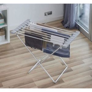 Etendoir Linge Interieur Pliable Electrique - Sèche Linge Electrique Pliable - 120 Watts - 8 Barres [299]