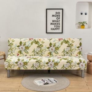 Housse de Canapé sans Accoudoir 3 Places Housse de Canapé Clic Clac Extensible Universel Lavable Couverture de Canapé A
