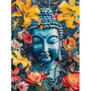 5D DIY Diamond Painting Adulte Bouddha Diamant Painting Kit Complet Religion Strass Point De Croix Art Arts Décoration 60x80cm