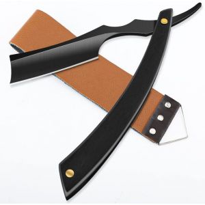 Kit RasoirLe Rasoir HommeRasoir Coupe ChouxRasoir en Acier InoxydableProfessionnel Rasoir de Barbier Avec Ceinture en Toile
