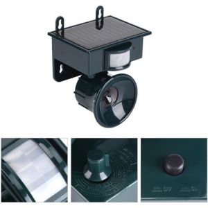 R&eacute;pulsif Ultrasonique dOiseau R&eacute;pulsif Ultrason Solaire Anti-chats avec D&eacute;tecteur de Mouvement / Imperm&eacute;able &agrave; lEau/ PIR