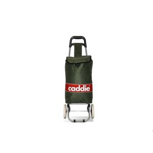 CADDIE - Chariot de course - 100% Polyester 600D oxford - Capacité 25L - 2 roues - Kaki