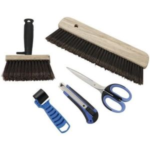 SET TAPISSIER ROULEAU TAPISSER BROSSE COLLE MAROUFLER CUTTER