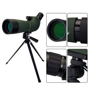 Svbony SV28 Longue Vue 20-60x60 Bak4 Prisme Imperméable Telescope Monoculaire Champ de Vision 40-20m/1000m Tir Sportif avec Trépied
