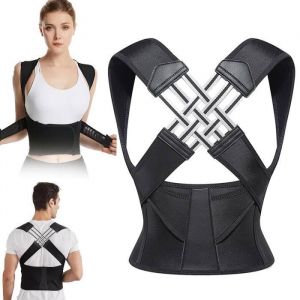 Correcteur de Posture Dos Redresse Dos pour HommeFemmeCorrecteur de Posture pour Maintien Dos Droit Soutien (L) CEINTURE DE FORCE