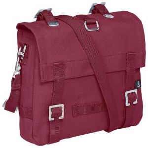 V&eacute;ritable Sac Bandouli&egrave;re Militaire En Tissu Bordeaux