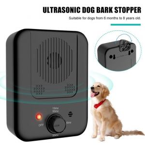 Anti Aboiement Chien à Ultrason Longue Portée Voisin 50 Pieds Rechargeable Détection Automatique pour Petit/Moyen/Gros Chien