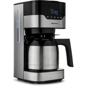 Cafetière Isotherme Md 18458 Machine À Café Avec Minuterie Stop-Goutte Et Sélecteur DArôme Avec Thermos DUne Capacité D