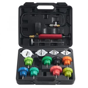 Kit de Testeur de Pression de Radiateur Universel-Duoku-Testeur de Pression de Liquide de Refroidissement 14 Pièces-Pompe Manuelle
