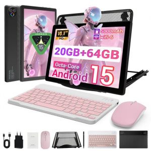 Tablette Android 15 10 Pouces avec StyletClavier Souris BluetoothSupport de refroidissement 20Go RAM 64GoWiFi 5G HD 1280x800