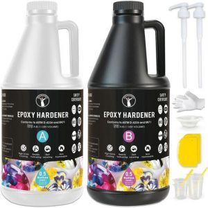 R&eacute;sine &Eacute;poxy Kit 3.8L / 1GallonM&eacute;lange Facile 1:1 R&eacute;sine &Eacute;poxy Ultra TransparenteFaible Viscosit&eacute; &ndash; pour Table Rivi&egrave;re Bois