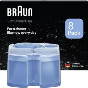 Cartouche de nettoyage - BRAUN - CCR8-LOTION 3in1 ShaverCare - Pour station SmartCare - Pack de 8
