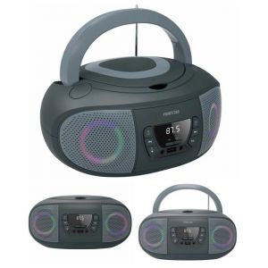 Radio portable - NOIR - CD USB MP3 - Tuner FM/DAB+ - Effets lumineux - 30 pr&eacute;-fr&eacute;quences