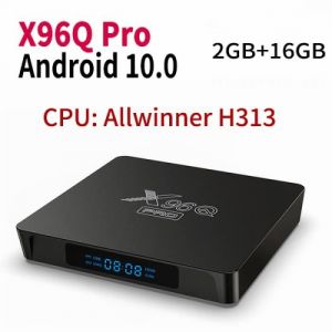X96Q pro Android TV Box Android 10.0 TV Box AllWinner H313 boitier iptv 2 Go + 16 Go 4K HD WIFI Media Player