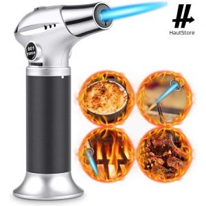 Chalumeau de Cuisine Flambé brûleur de Cuisine brûleur à gaz Butane pour Creme Brulee Cuisson Barbecue Camping DIY Soudure