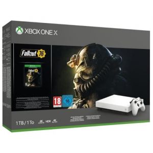 Console Microsoft Xbox One X 1 To + Fallout 76 Blanc - Reconditionn&eacute; - Etat correct