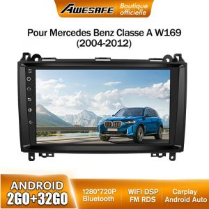 AWESAFE Autoradio Android 13 2Go+32Go pour Mercedes-Benz Vito Viano Sprinter W639/Classe B W245/W169 9Écran Carplay Android Auto