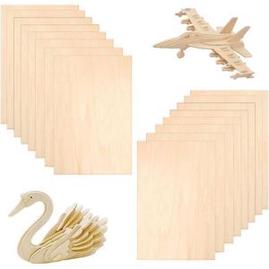 Lot de 30 Contreplaque 1.5 mm 200 x 100 mm x 1.5 mm Panneau de Contreplaqué Planche de Bois Pour Pyrogravure Bricolage Artisanate