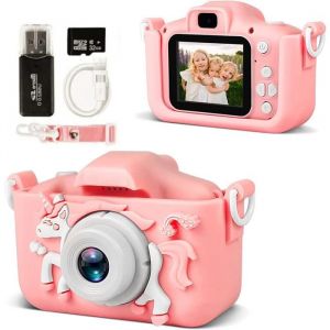 Appareil Photo pour Enfants 2.0 Pouces Enfant Appareil Photo Numérique Mini Caméra Rechargeable Caméscope Cadeau