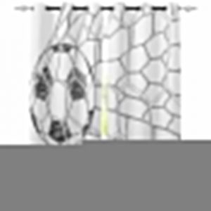 2 Panneaux-60x120cm Rideaux Occultants 3D Noir Et Blanc Football Sports Gar&ccedil;on[60]