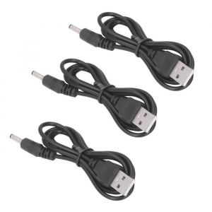 Sonew cordon dalimentation Jack 3 pièces cordon dalimentation USB 3.5x1.35mm Jack câble de charge ligne de fil DC 5V pour
